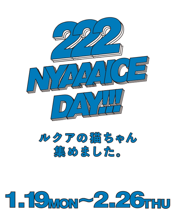 ルクアの猫ちゃん集めました。1.19mon〜2.26thu